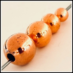 Hollow Beads: Copper (4 sizes)